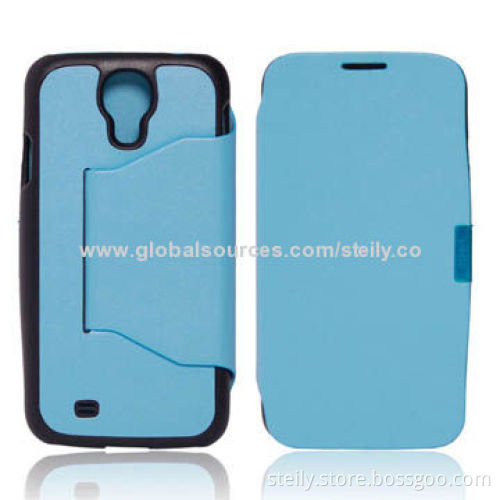 Stand Case for Samsung Galaxy S4 i9500, Made of PC/PU Leather